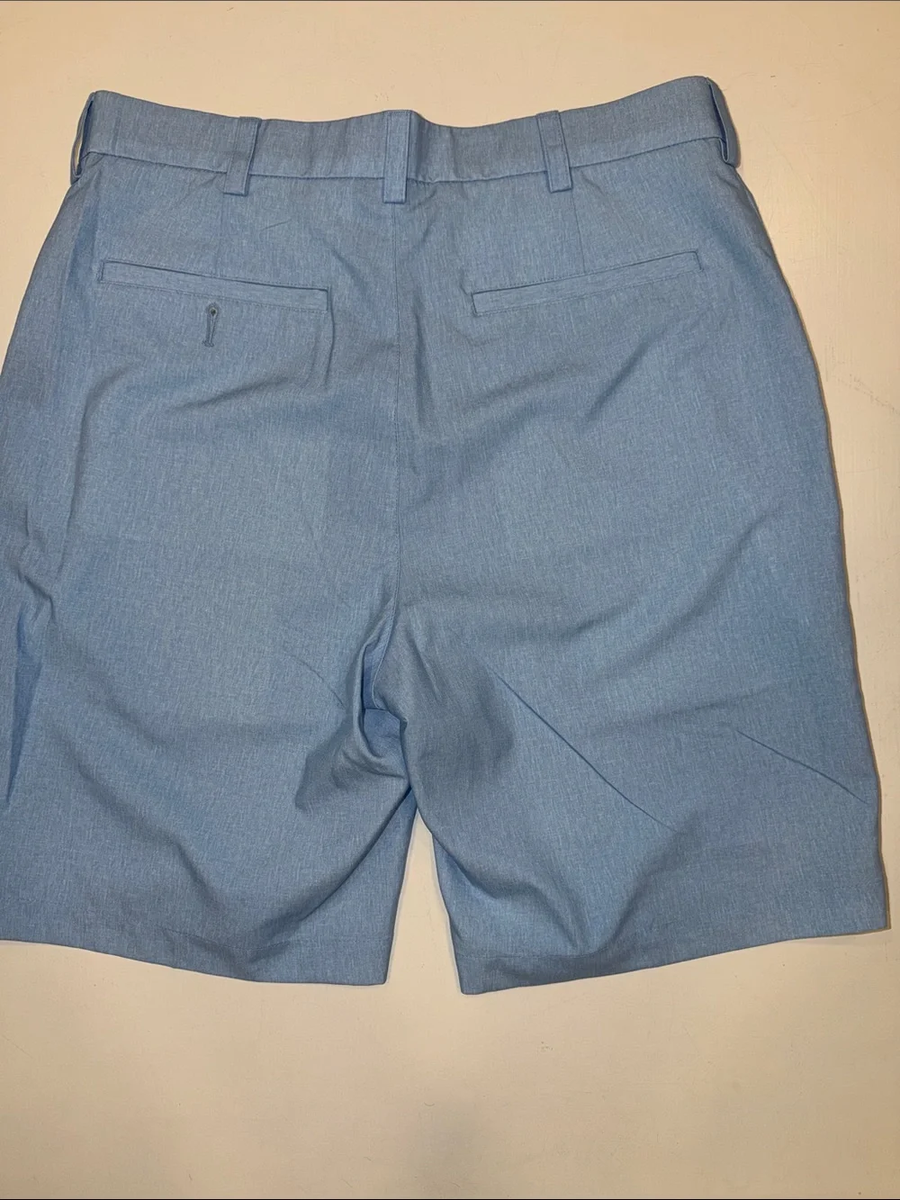 Roundtree & Yorke Light Blue Flat-Front Performance Shorts